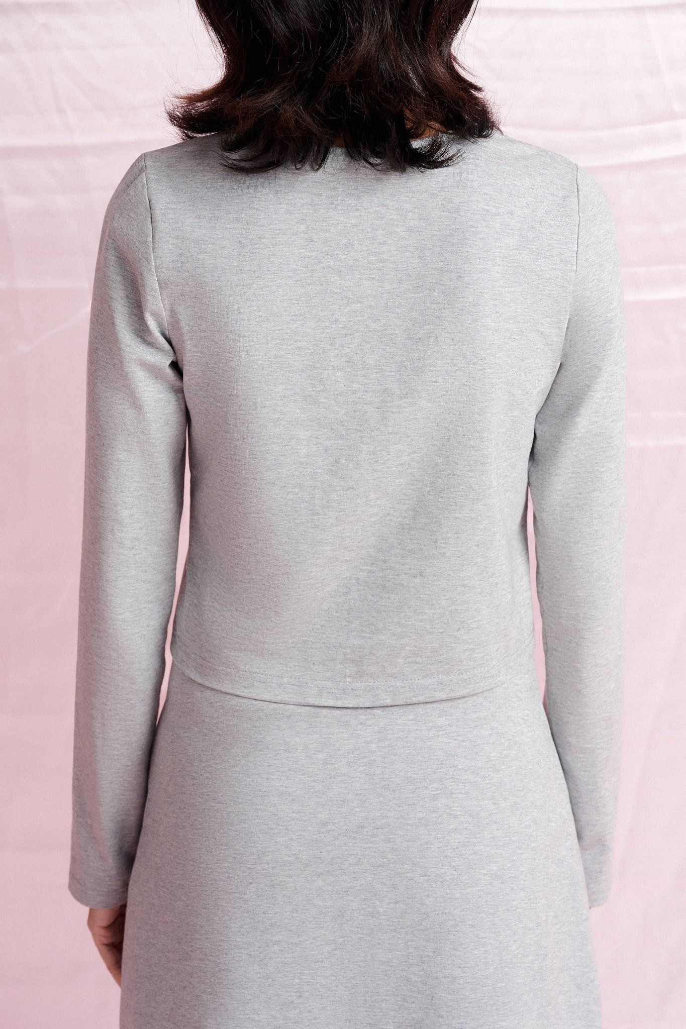  Light Grey Cardigan With Buttons 