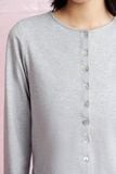  Light Grey Cardigan With Buttons 