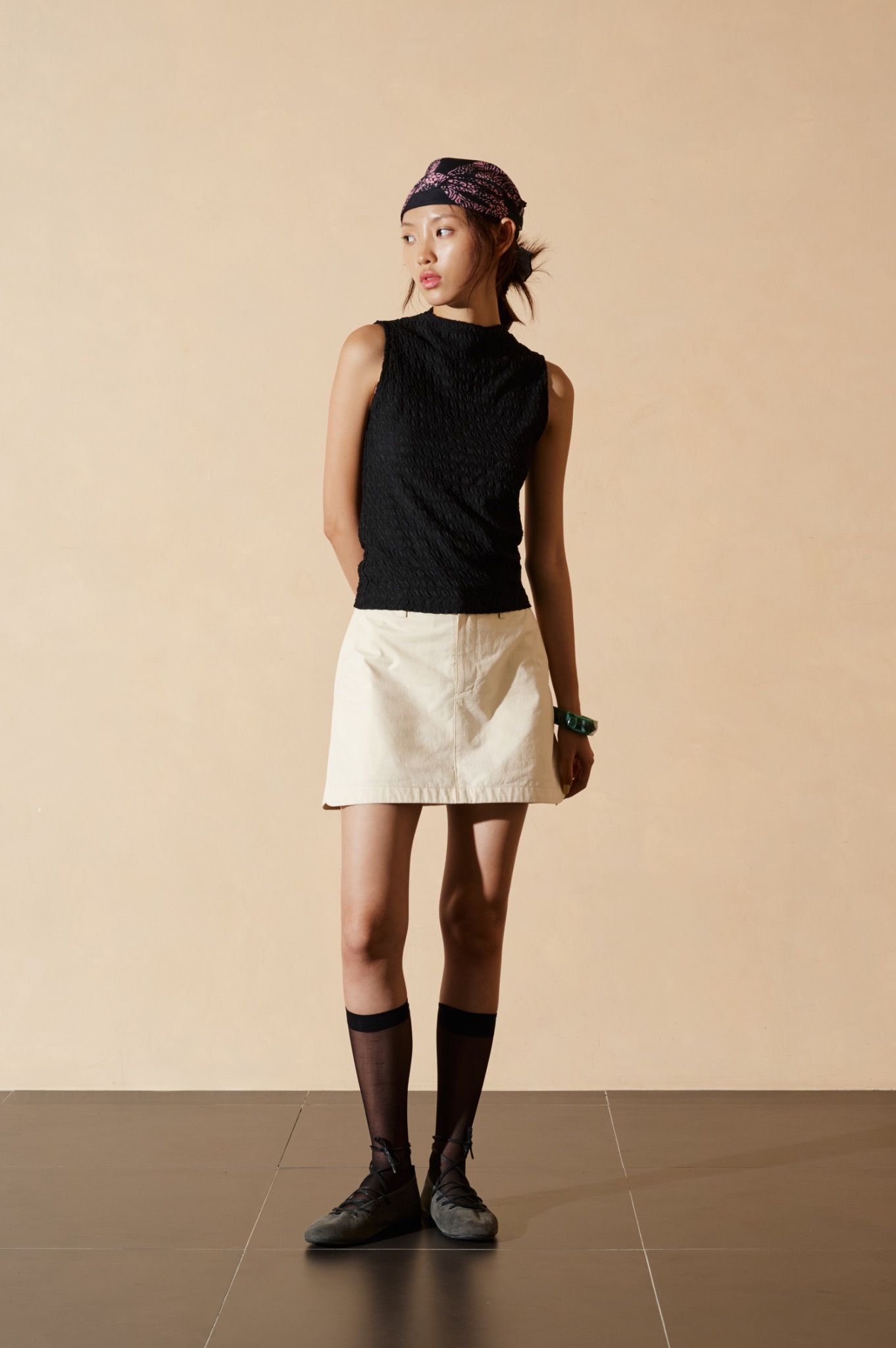  Ivory Mini Skirt 