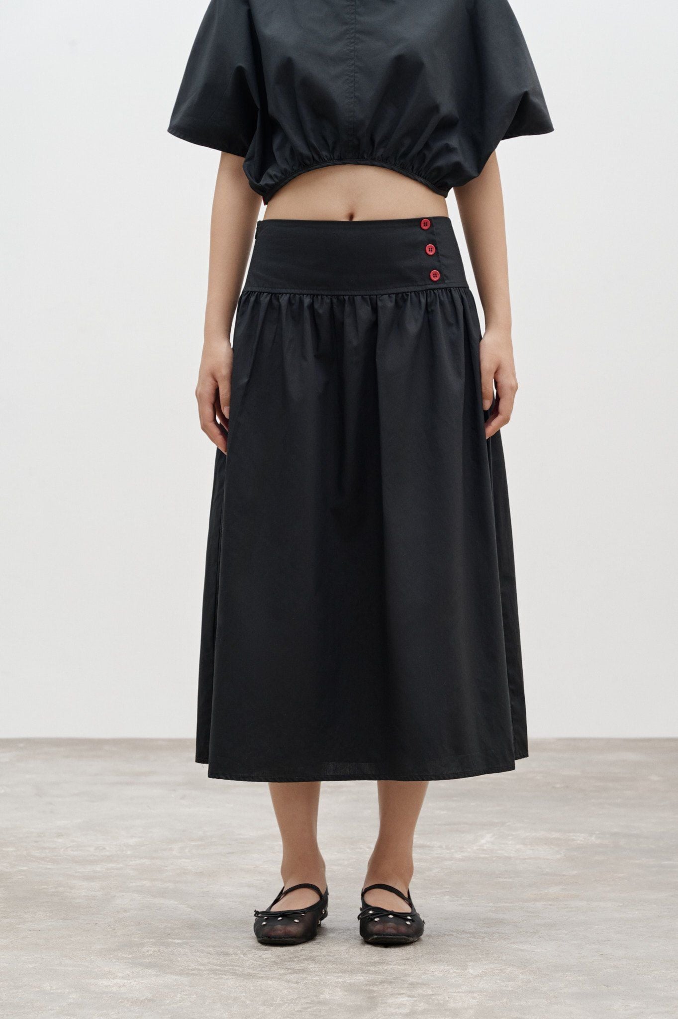  Black Midi Skirt 