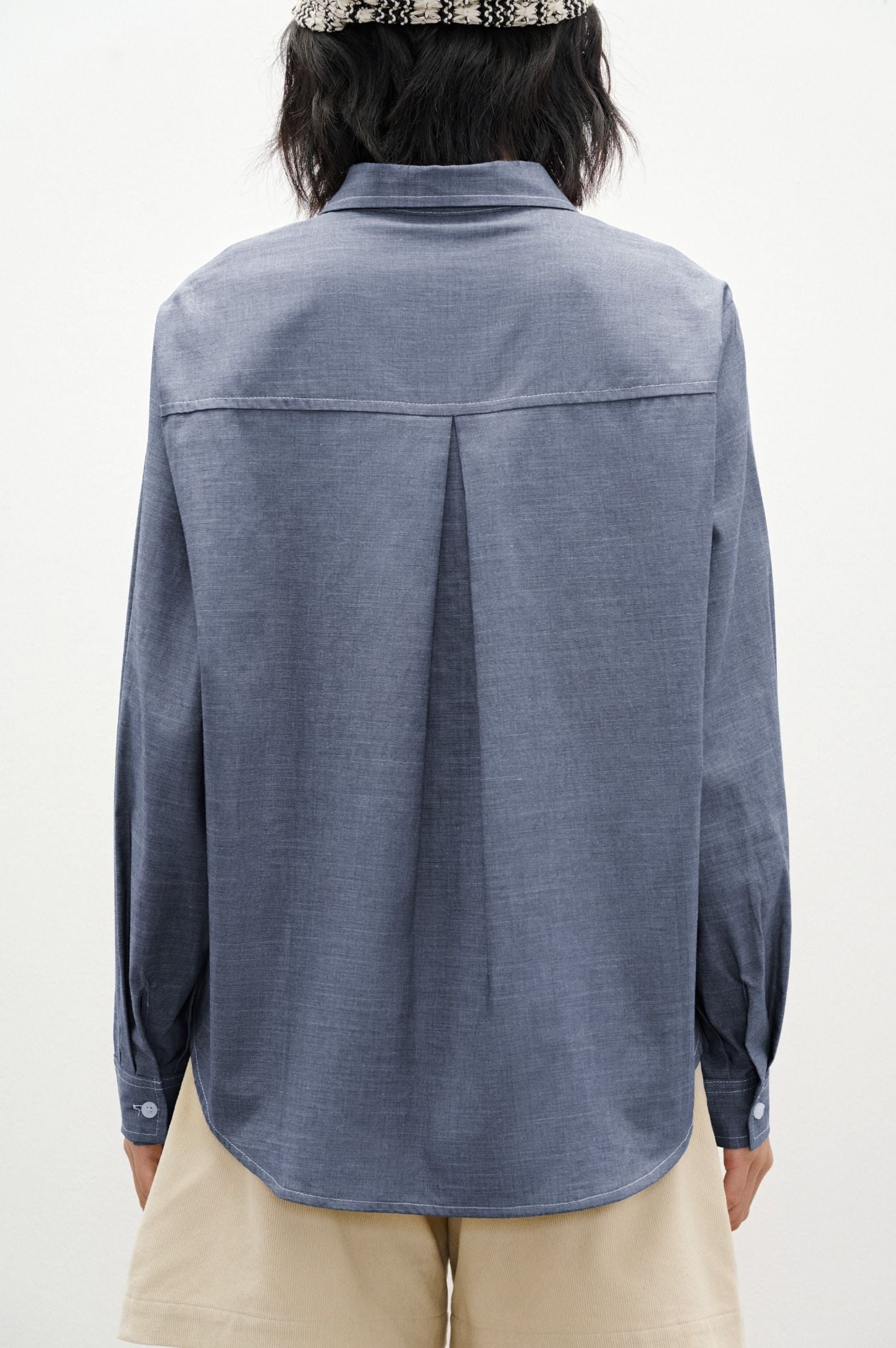  Sơ mi rộng - Denim Blue Oversized Shirt - LIBÉ 7244 