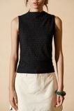  Black Mock Neck Top 