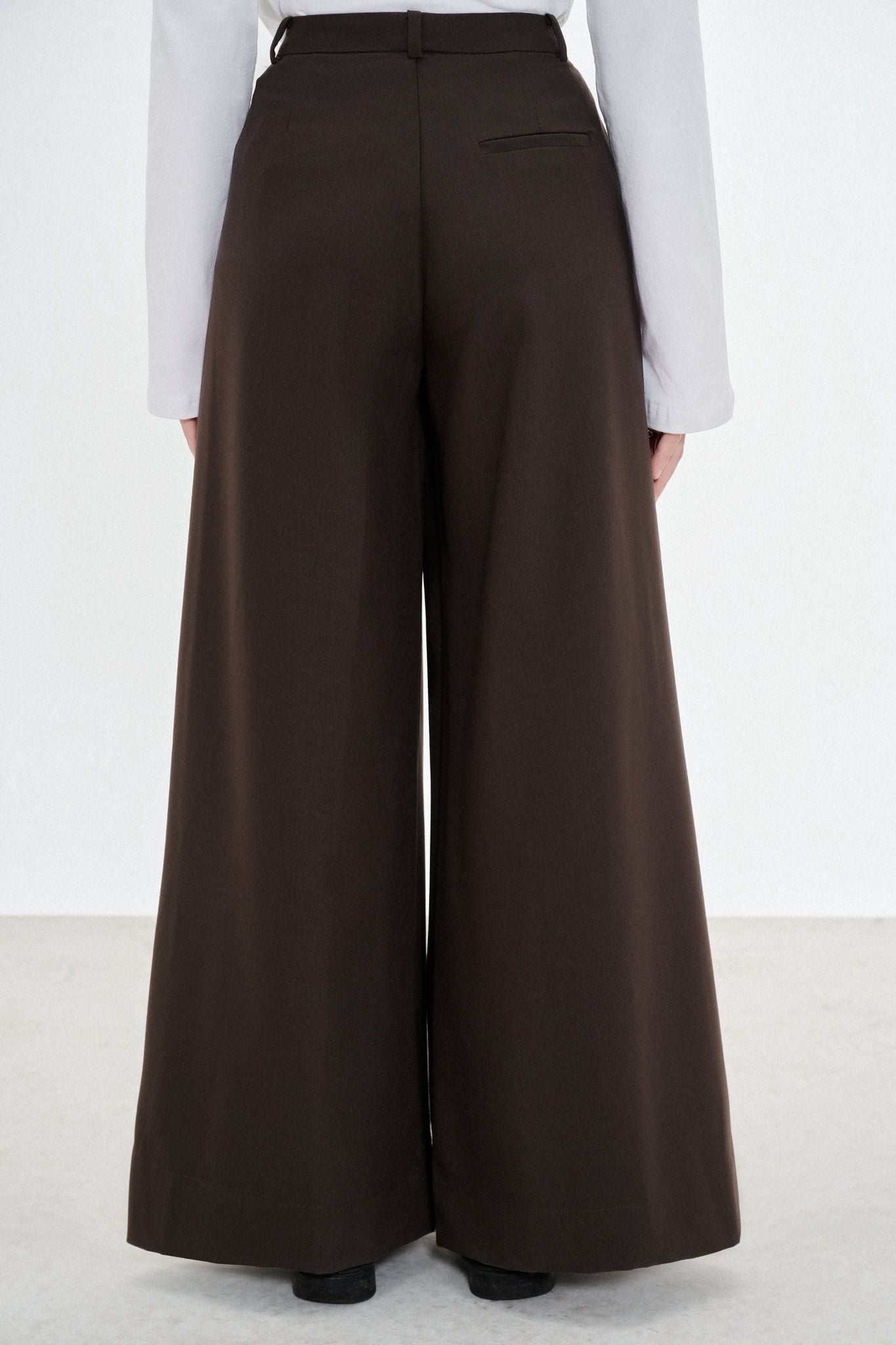  Brown A-line Trousers 