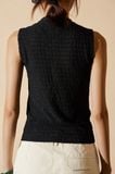  Black Mock Neck Top 