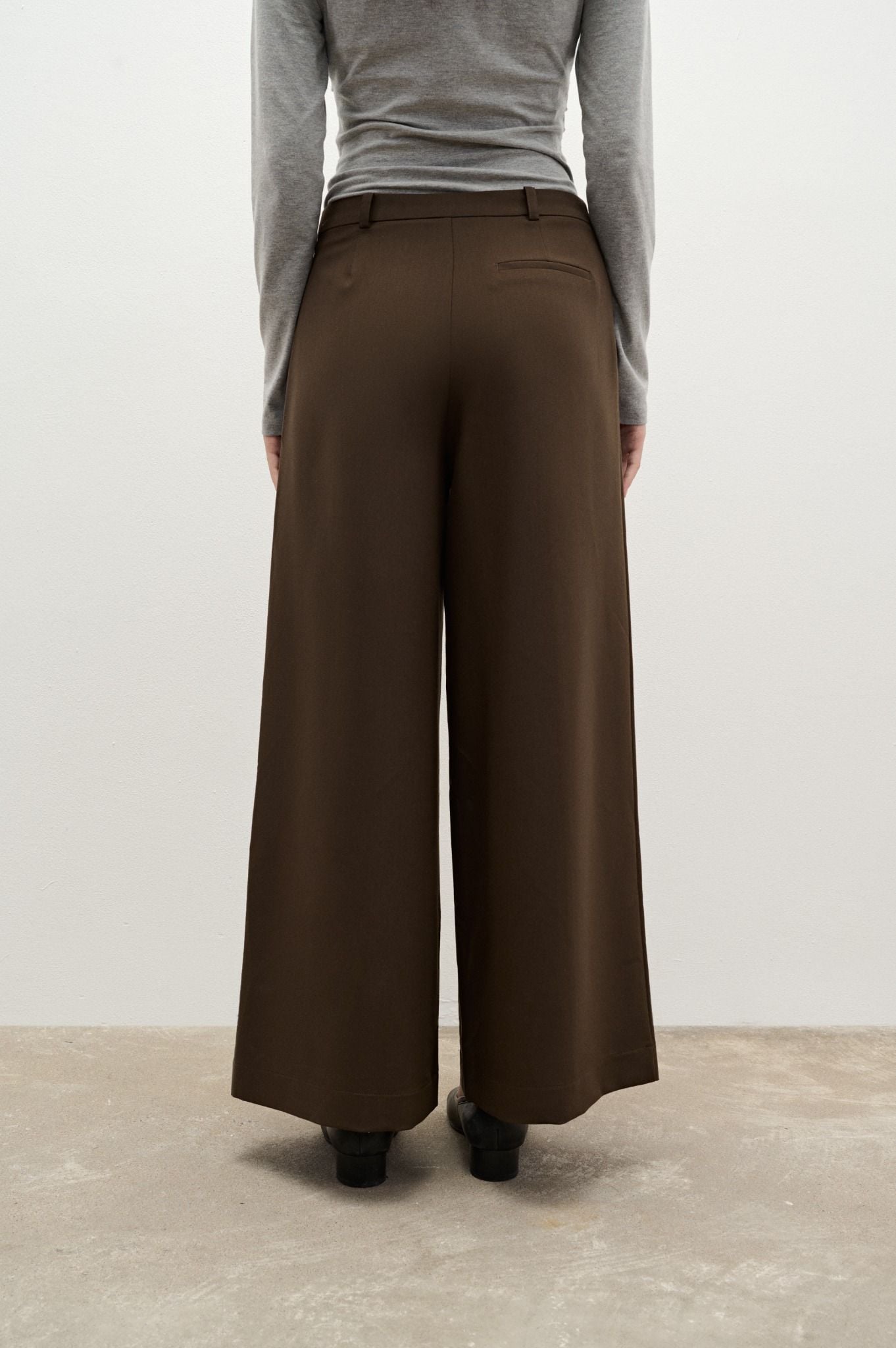  Brown Wide Leg Trousers 