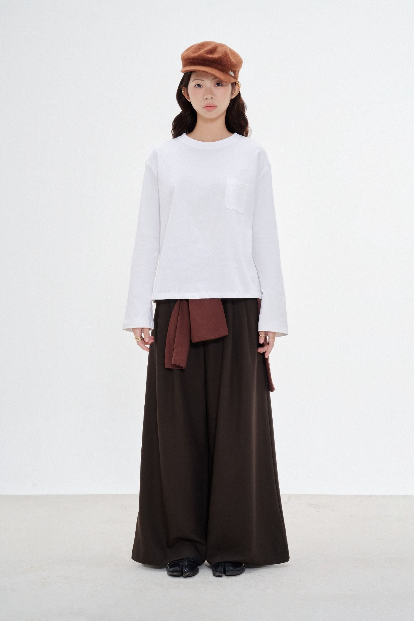  Brown A-line Trousers 