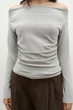  Áo kiểu - Grey Off Shoulder Top - LIBÉ 7278 