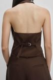 Áo kiểu gilet - Brown Halter Neck Gilet - LIBÉ 7550 
