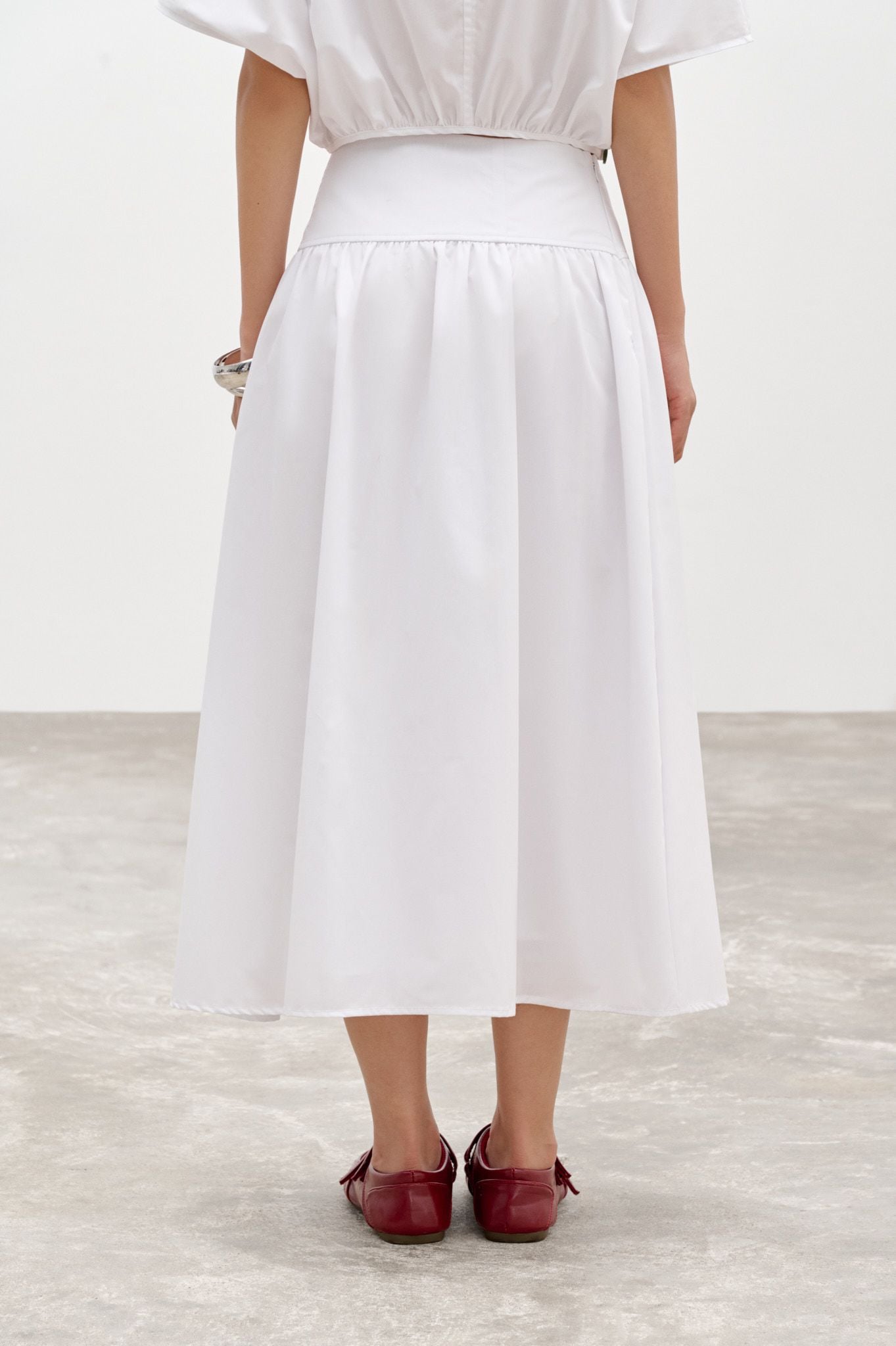  Váy lửng - White Midi Skirt - LIBÉ 7332 