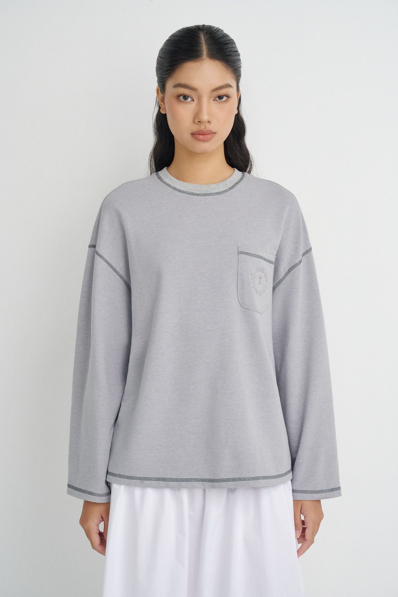  Grey Long Sleeve T-shirt 