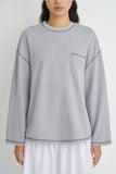  Áo thun cơ bản - Grey Long Sleeve T-shirt - LIBÉ 7364 