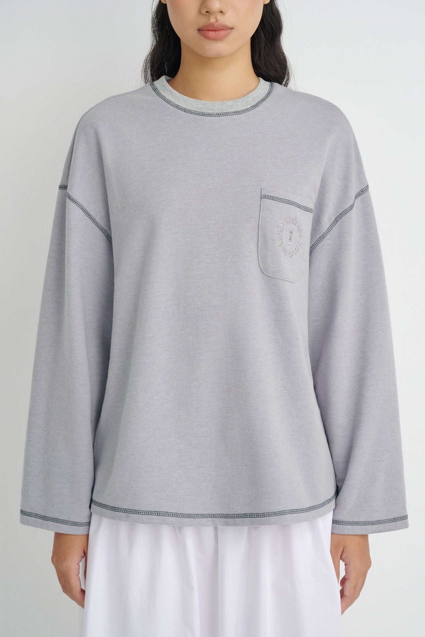  Grey Long Sleeve T-shirt 