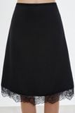  Silky Mid-length Skirt - Black 