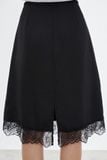  Silky Mid-length Skirt - Black 