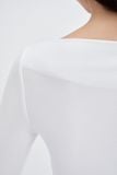  White Boat Neck Top 