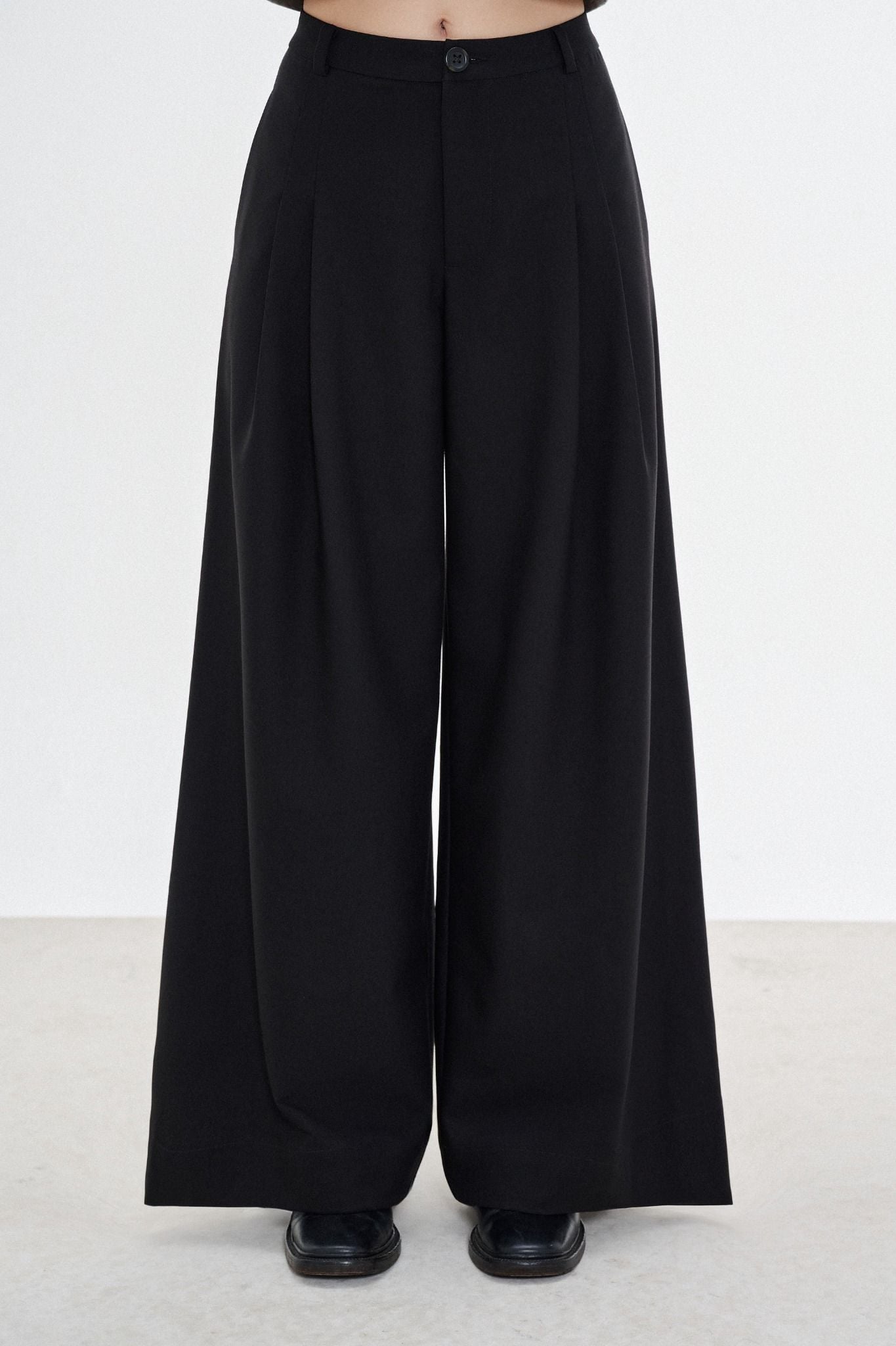  Black A-line Trousers 