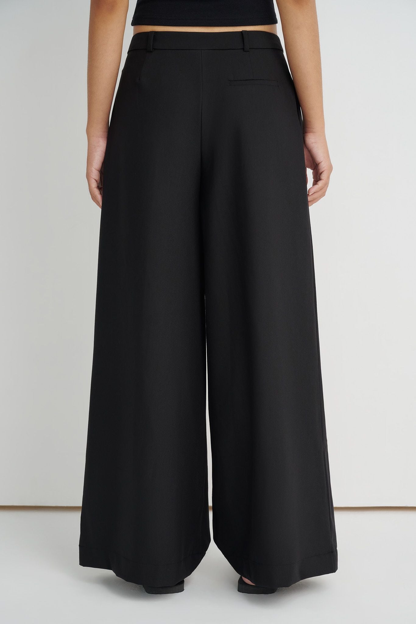  Black Wide Leg Trousers 