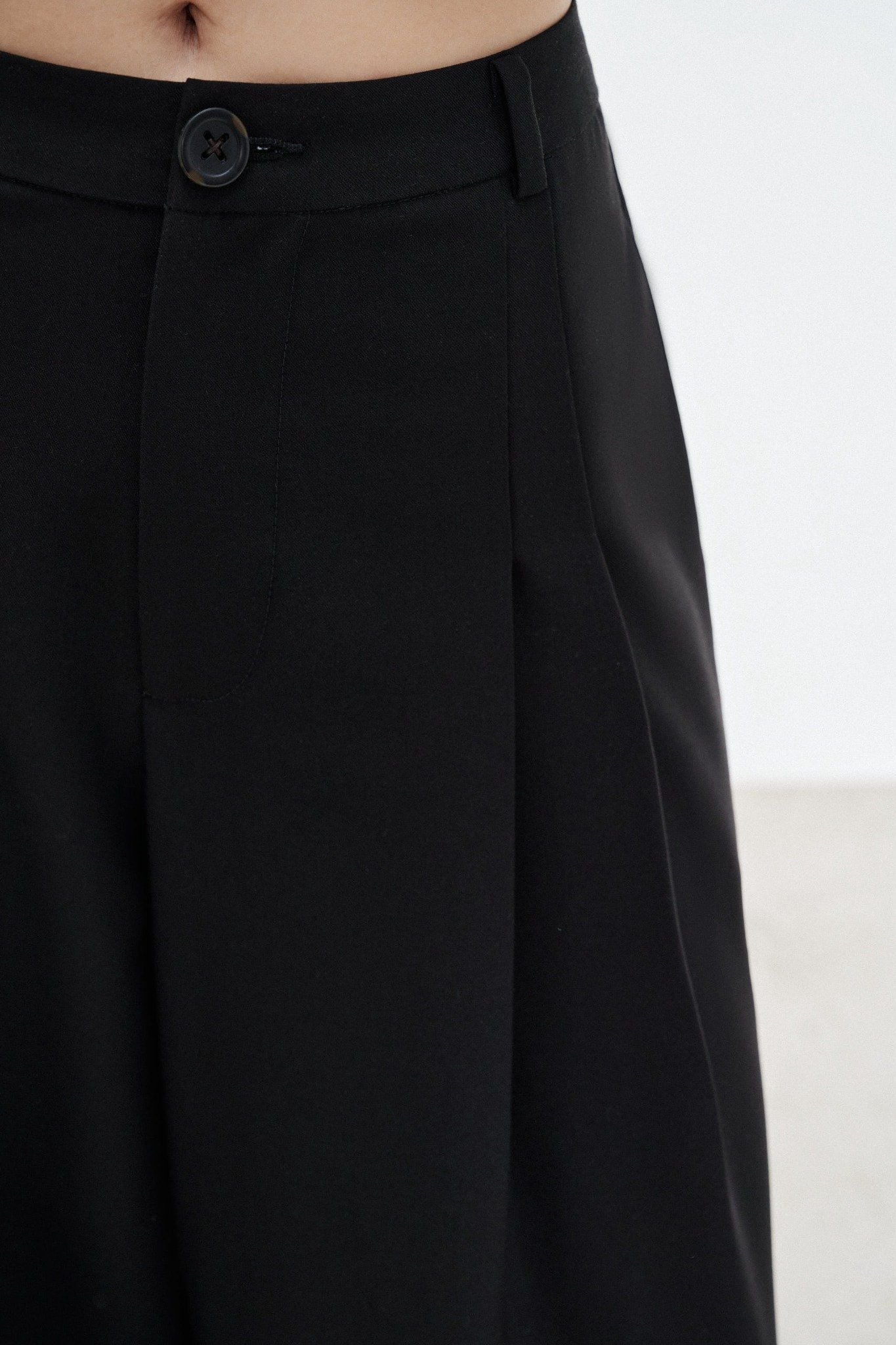  Black A-line Trousers 