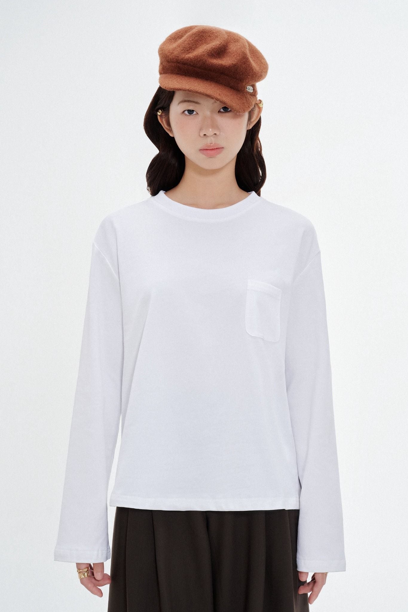  White Long Sleeve T-shirt 