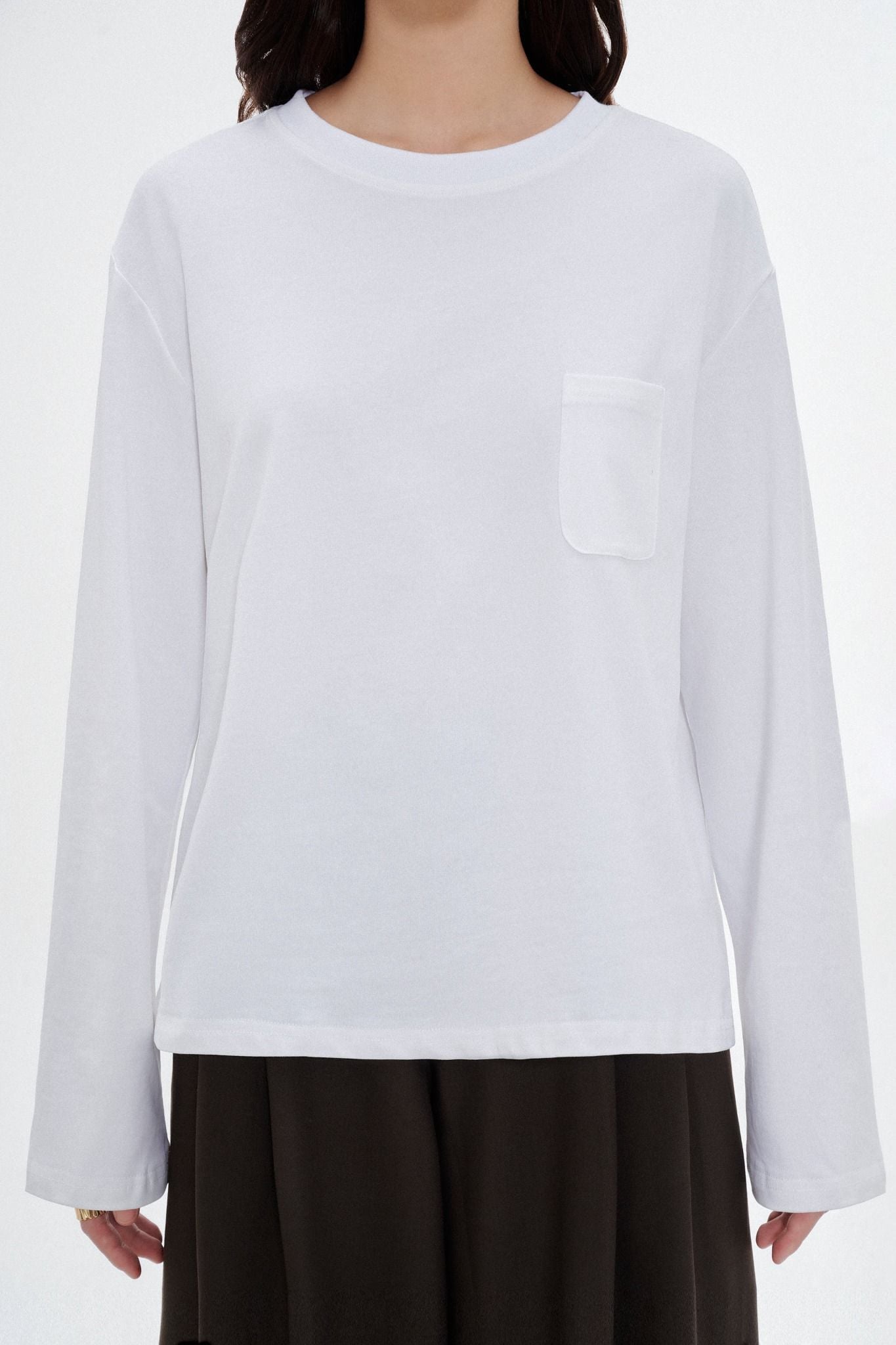  White Long Sleeve T-shirt 