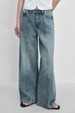  Quần Jeans ống rộng - Mid Waist Panel Seam Wide Leg Jeans - LIBÉ 7746 