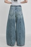  Quần Jeans ống rộng - Mid Waist Panel Seam Wide Leg Jeans - LIBÉ 7746 