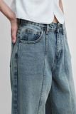  Quần Jeans ống rộng - Mid Waist Panel Seam Wide Leg Jeans - LIBÉ 7746 