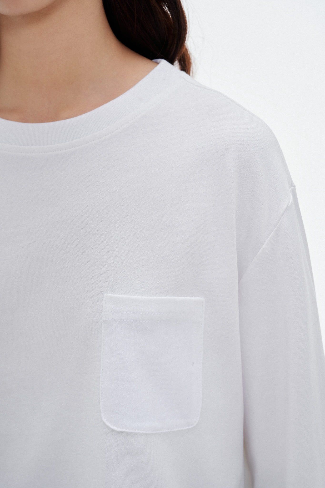  White Long Sleeve T-shirt 