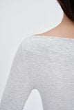  Grey Boat Neck Top 