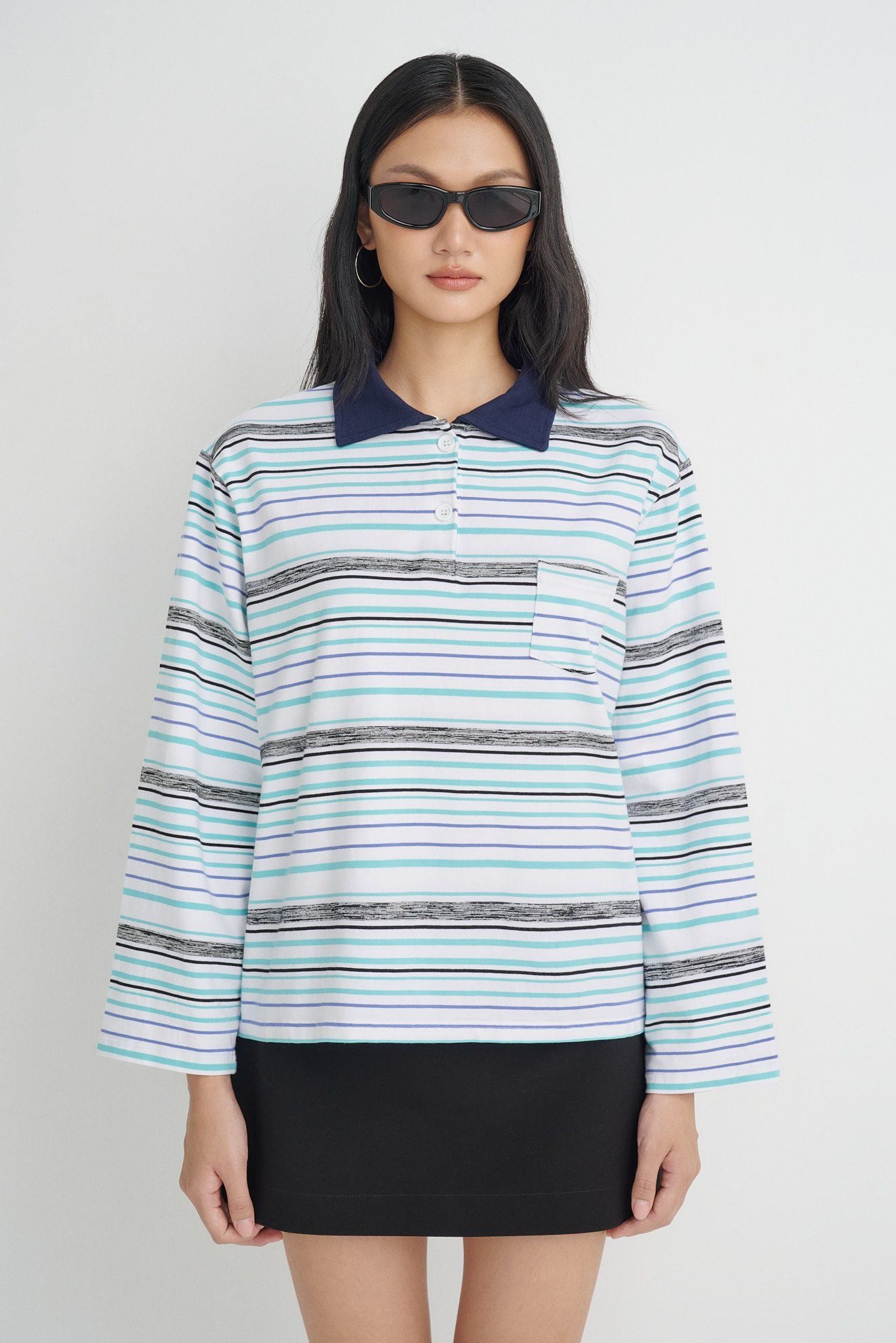  Striped Oversized T-shirt 
