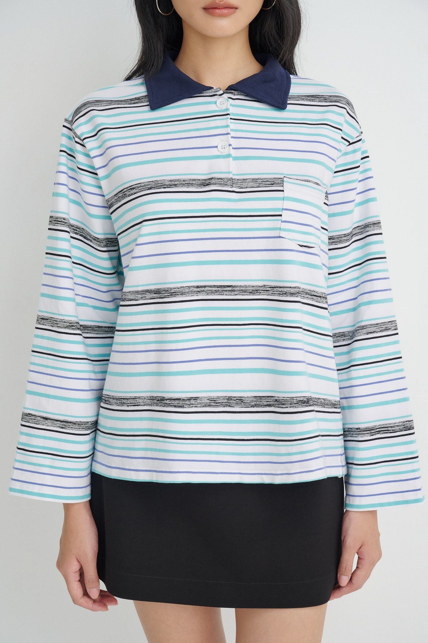  Striped Oversized T-shirt 