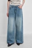  Quần Jeans ống rộng - Medium Blue Mid Waist Jeans - LIBÉ 7558 