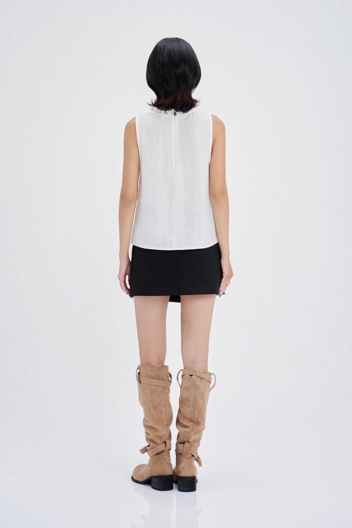  Áo kiểu - Sleeveless Overlap Top - LIBÉ 7390 