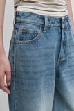  Quần Jeans ống rộng - Medium Blue Mid Waist Jeans - LIBÉ 7558 