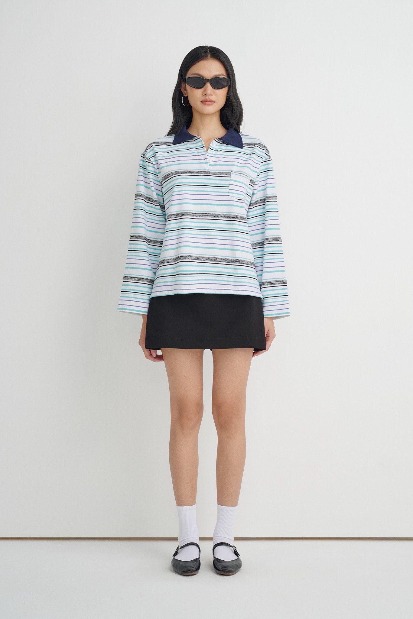  Striped Oversized T-shirt 
