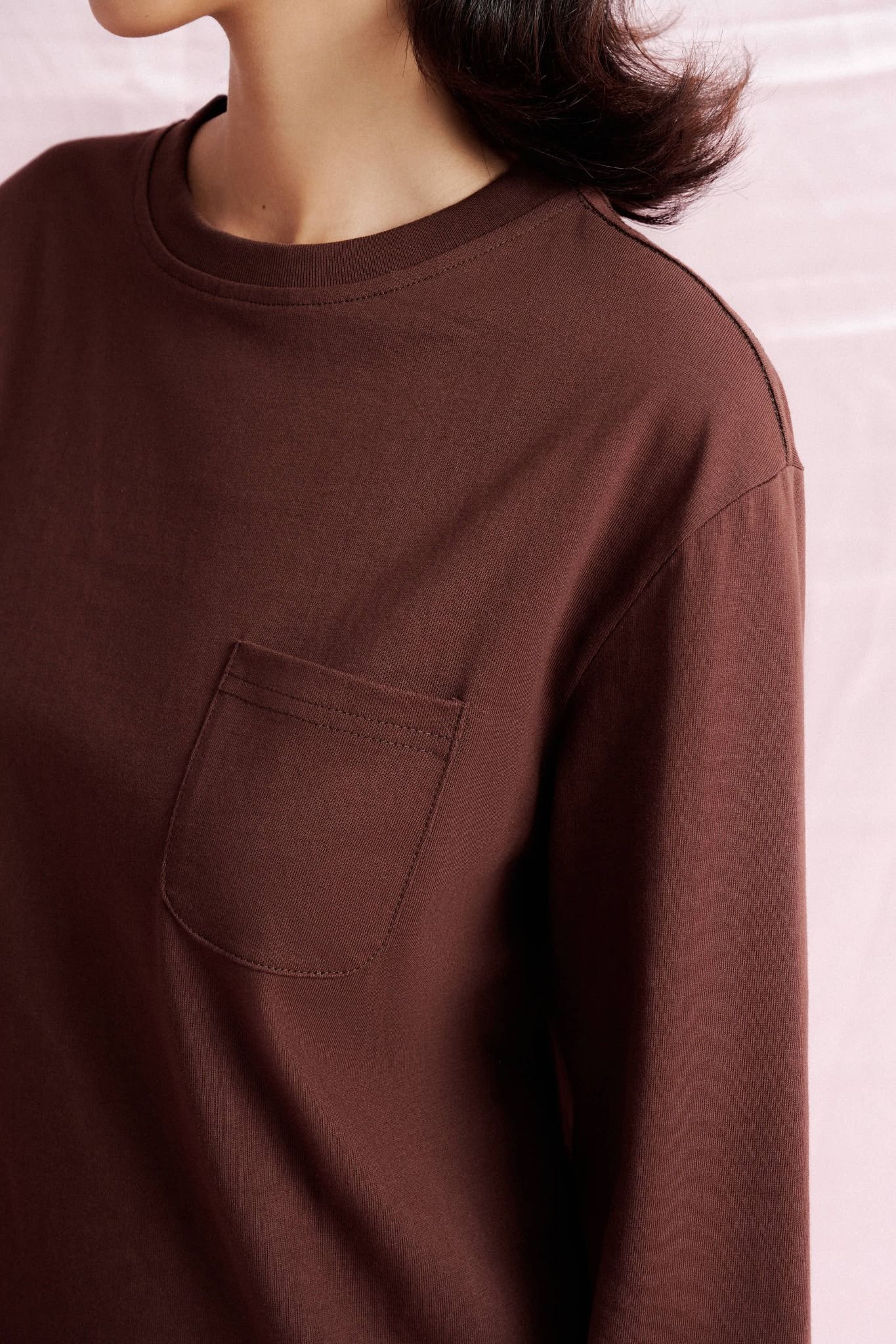  Brown Long Sleeve T-shirt 