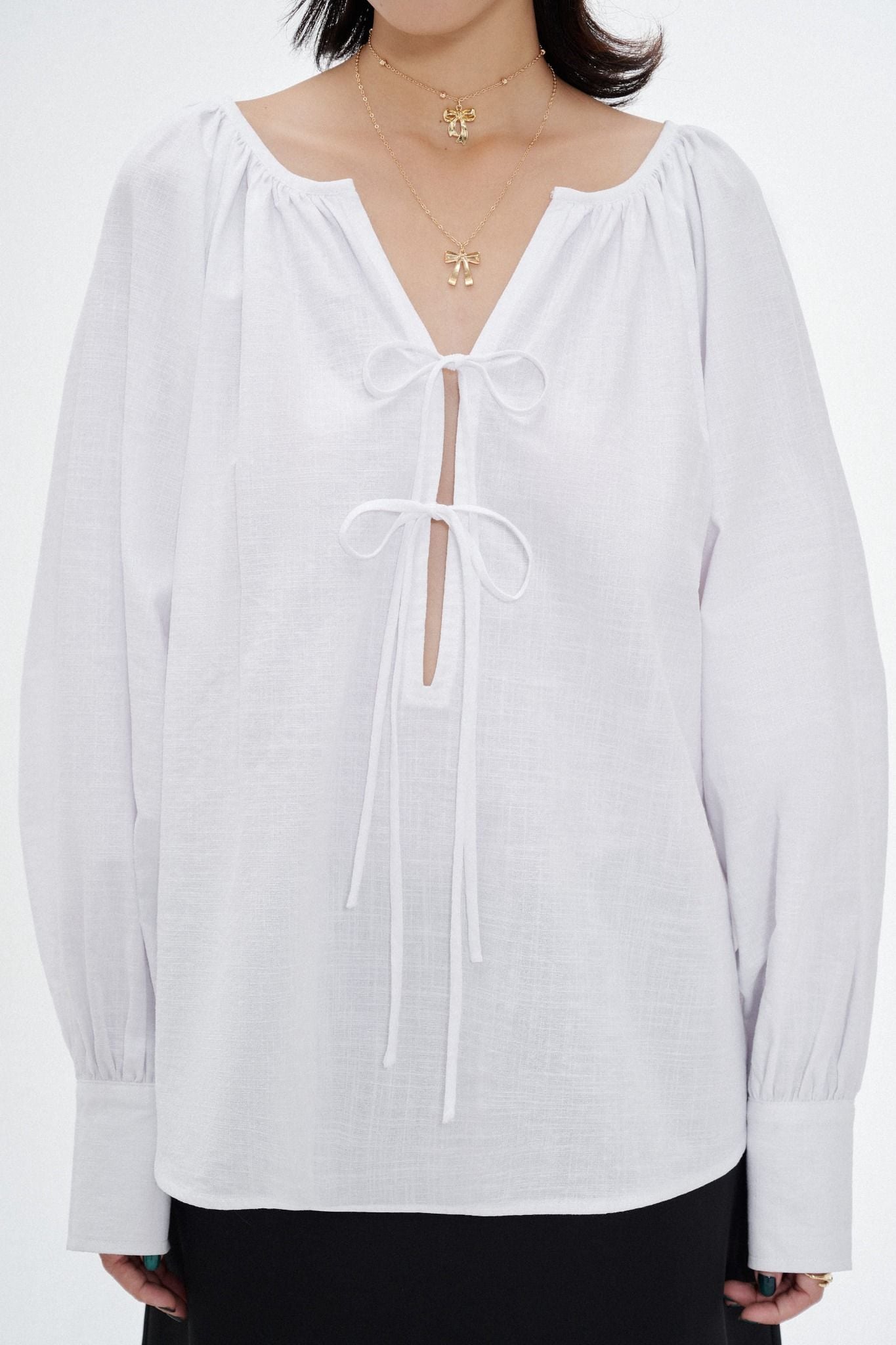  White Puff Sleeve Top 