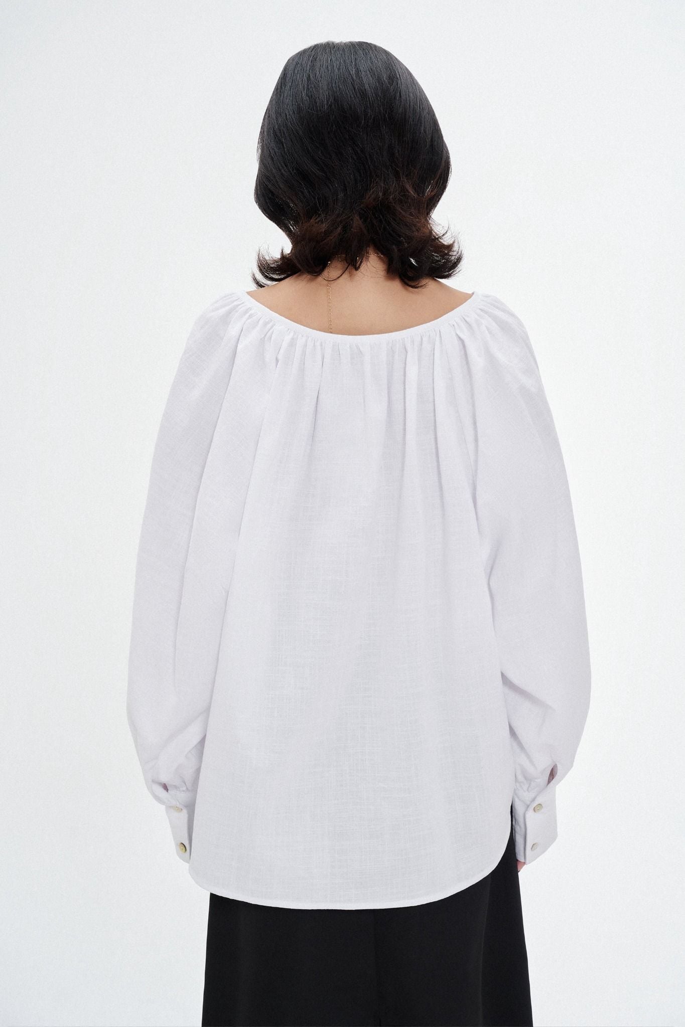  White Puff Sleeve Top 
