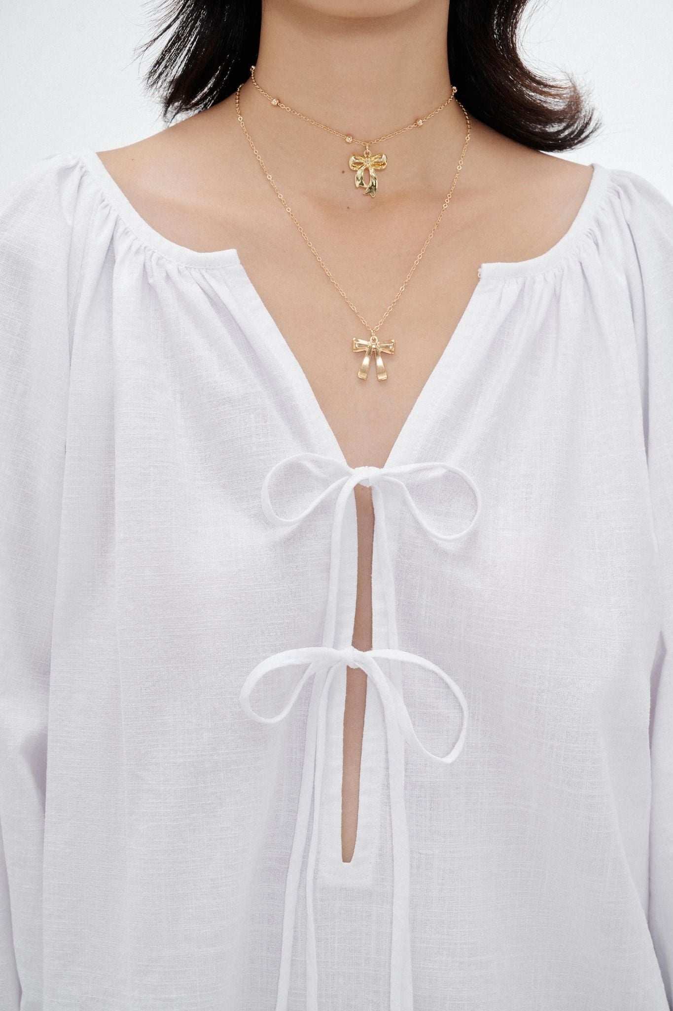  White Puff Sleeve Top 