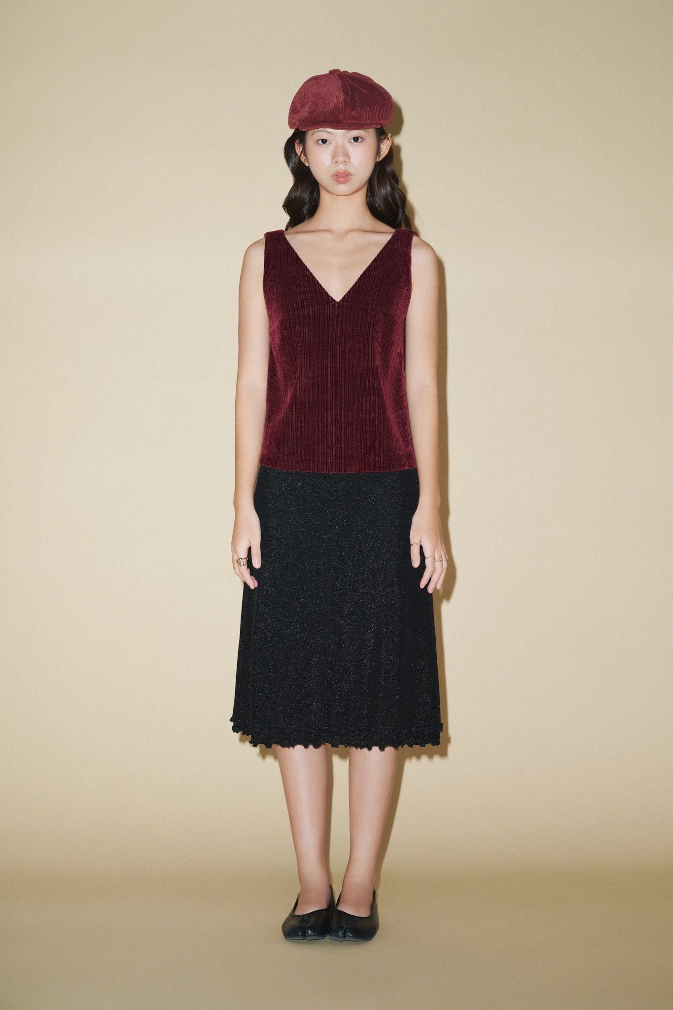  Red Wine Sleeveless Top 