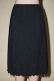  Black Gilter Mid-length Skirt 