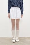  White Embroidered Mini Skirt 