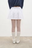  White Embroidered Mini Skirt 