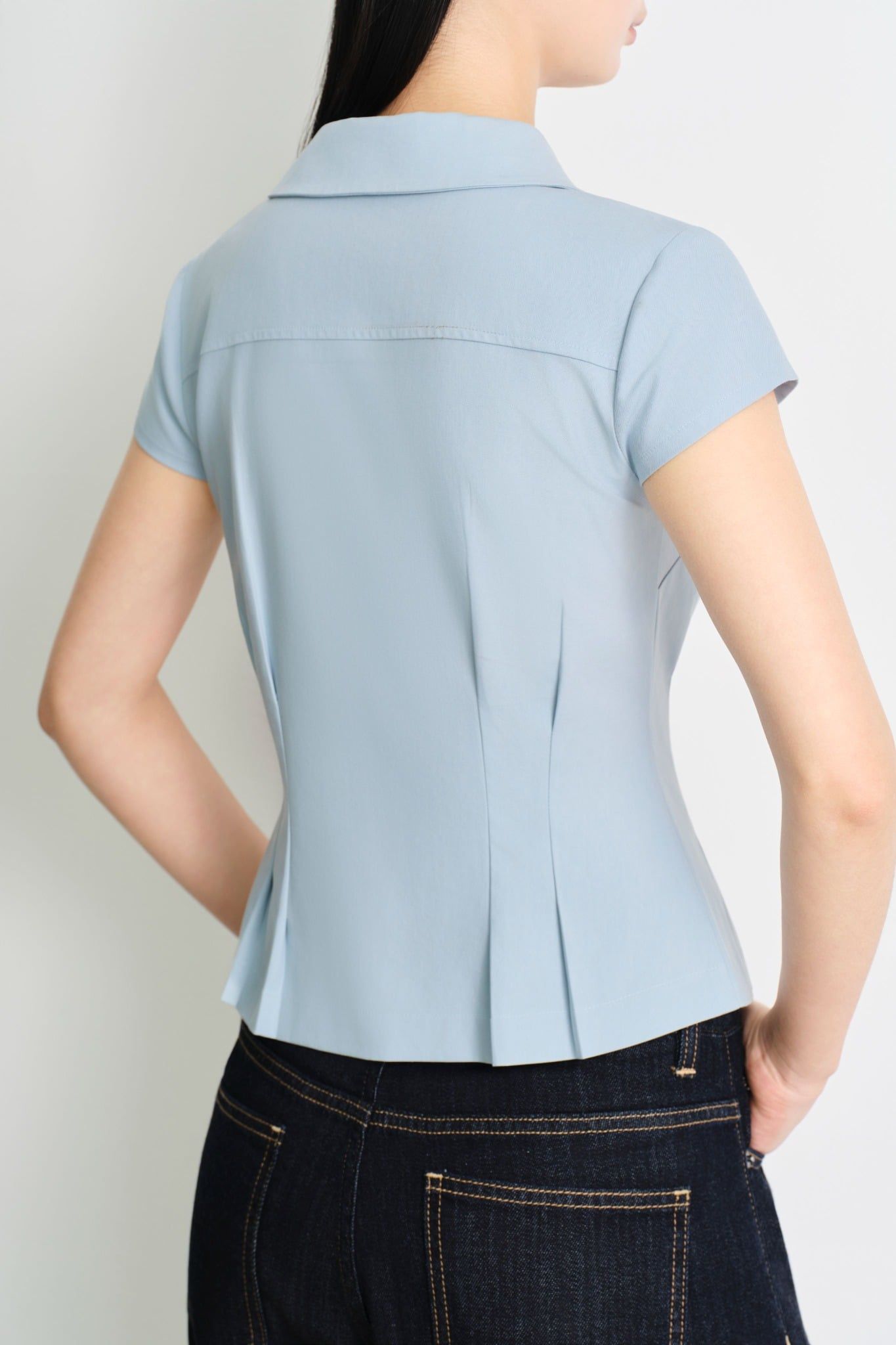  Áo kiểu - Curved Panel Button Top - LIBÉ 7572 