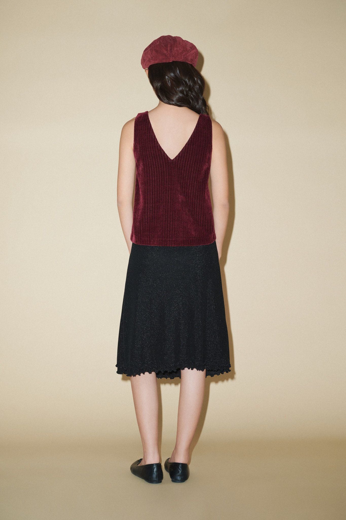  Red Wine Sleeveless Top 
