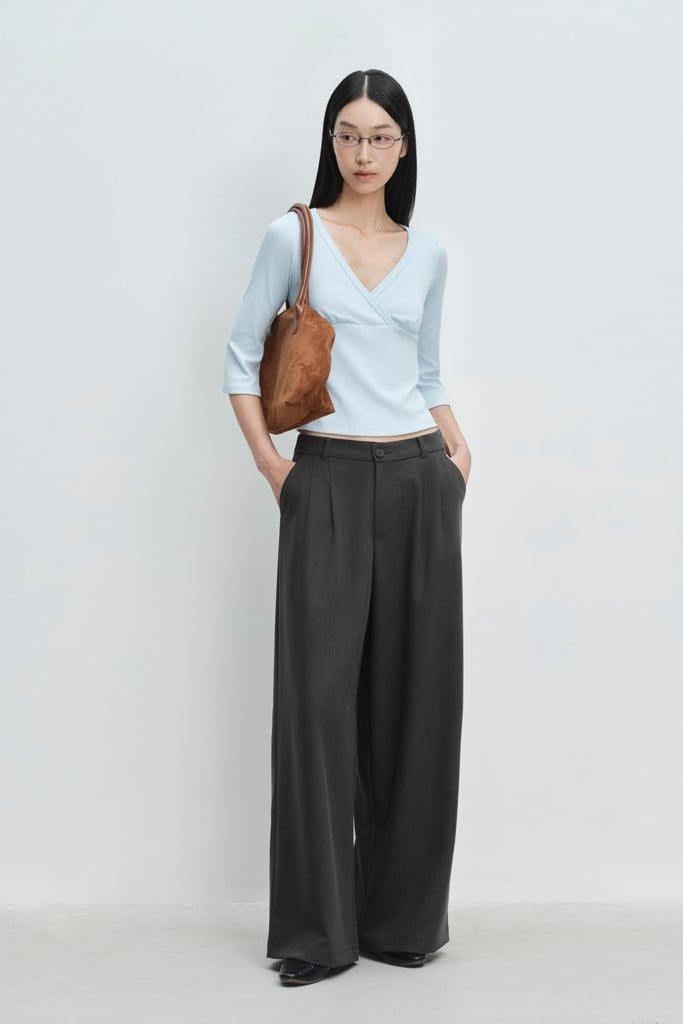 Quần ống suông - Grey Straight Leg Trousers - LIBÉ 7500 