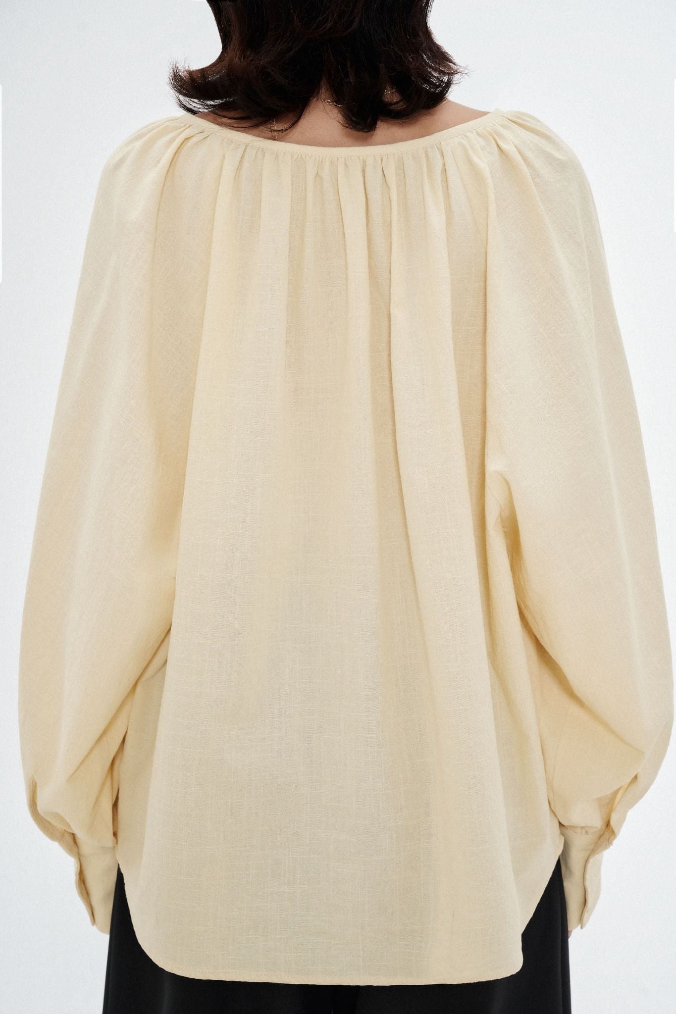  Yellow Puff Sleeve Top 