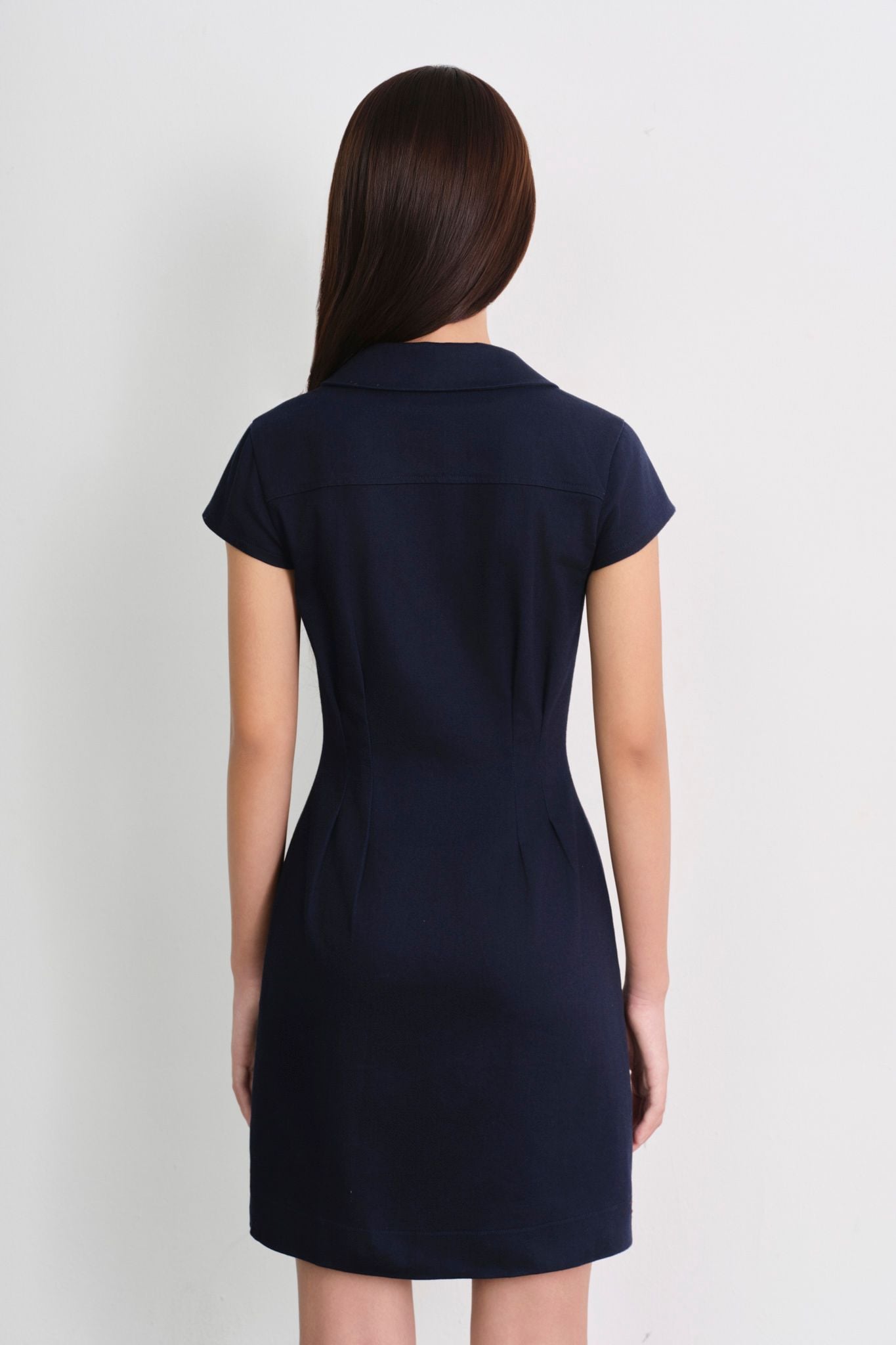  Đầm ngắn - Navy Button Dress - LIBÉ 7518 