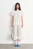  Frill-hem Cropped Trousers 
