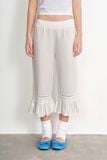  Frill-hem Cropped Trousers 